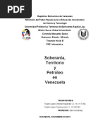 La Soberania, Territorio y Petroleo en Vzla