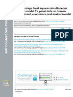 The Two-Stage Least Squares Simultaneous Equation Model For Panel Data On Human Development, Economics, and Environmental Quality