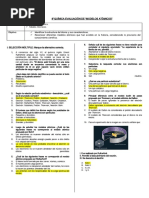 8° Química Evaluación Sobre Modelo Atómico y Estructura Atómica