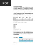 Ejercicio 1 Programacion Lineal