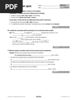 Course 6 Unit 4 Written Quiz