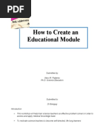 How To Create An Educational Module