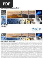 MasTec Corporate Presentation 051021