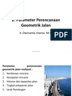 Parameter Perencanaan Geometrik Jalan (Kuliah 2) 2019