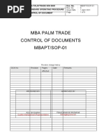 SOP01 - Control of Document Procedure