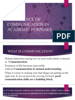 Importance of Communication in Academic Purposes