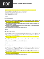 MIS462-01 Exam #1 Study Questions: 1. A Project