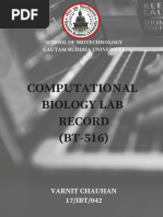  Computational Biology Lab File