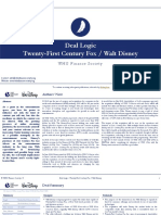 Deal Logic Twenty-First Century Fox / Walt Disney: WHU Finance Society