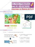 Adiciones y Sustracciones Con Números Del 0 Al 9 para Primero de Primaria