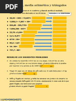 Decimales, Media Aritmética y Triángulos: Redondea A La CENTÉSIMA