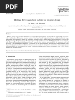 Refined Force Reduction Factors For Seismic Design: B. Borzi, A.S. Elnashai