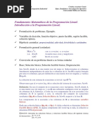 1.2 Fundamentos Matemáticos PL