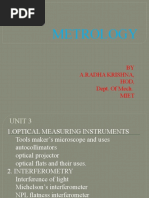 Metrology: BY A.Radha Krishna, Hod, Dept. of Mech. Miet