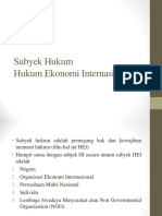 Subyek Hukum Ekonomi Internasional