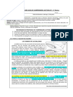 5° Básico Lenguaje Corrección Guía 3 de Comprensión Lectora