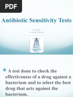 Antibiotic Sensitivity Tests: Roba Attar Dr. Nisreen Tashkandi