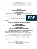 Ley 0603 Código de Las Familias y Del Proceso Familiar