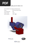 Inspection Certificate EN 10204 3.1B: LSH DN 300 PN 63 Turbine Inlet Ball Valve