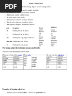 Word Formation Theory