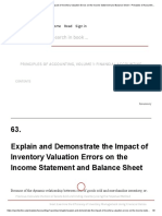 Impact of Inventory Valuation Errors 