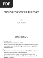 English For Specific Purposes