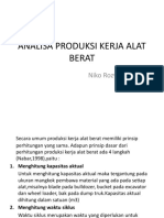 Analisa Produksi Kerja Alat Berat