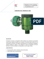 Flujometro Dial Oxigeno y Aire Gentec - Ficha Tecnica