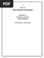 "Recruitment Challenges": A Paper On