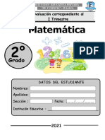 EVALUACION DE MATEMATICA I TRIMESTRE SEGUNDO GRADO Abril