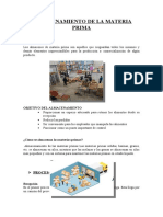 Trabajo Sobre Almacenamiento de La Materia Prima