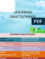 Describing Objects/Things: FL'S English Class