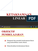 KETAKSAMAAN LINEAR PPT