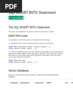 The SQL INSERT INTO Statement