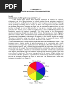Experiment-1 Visible Spectroscopy of Hexaaquacobalt (II) Ion