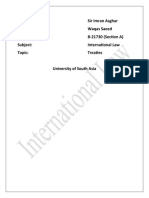 Submitted To: Sir Imran Asghar Submitted By: Waqas Saeed Roll No: B-21730 (Section A) Subject: International Law Topic: Treaties