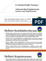 Kep Jiwa 1 - Ketidakberdayaan Dan Keputusasaan