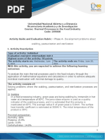 Activity Guide and Evaluation Rubric - Phase 4 - Development Problems About Scalding, Pasteurization and Sterilization