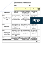 Rubrics For Proposal Presentation