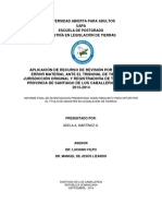 Aplicación de Recurso de Revisión Por Causa de Error Material Ante El Tribunal de Tierras de Jurisdicción Original y Registradora