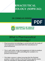 Pharmaceutical Microbiology (Soph 262)