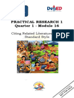 Applied - Practical Research1 - Q1 - M16-Citing Related Literature Using Standard Style-1