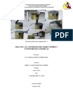 Controles Del Doble Cierre y Contenido de Conservas