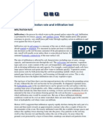 Infiltration Rate and Infiltration Test