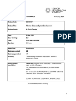 CC6001NT Advanced Database System Development Exam QP