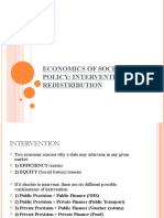 Economics of Social Policy: Intervention, Redistribution