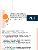 Microeconomics: Production, Cost Minimisation, Profit Maximisation