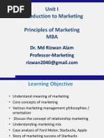 M1 Introduction To Marketing - Dr. MD Rizwan Alam