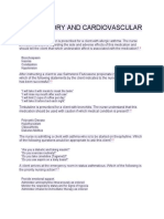 Respiratory and Cardiovascular Drugs Test