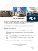 PL-SGI-100-001 - Rev2 Política de Calidad